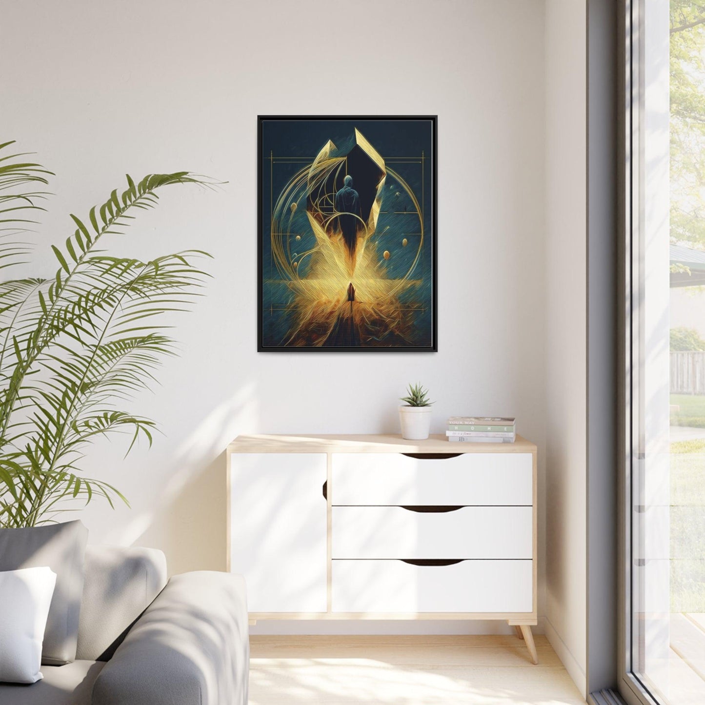 Matte Canvas, Black Frame - "Midnight Journey" Collection - Artsquarenft
