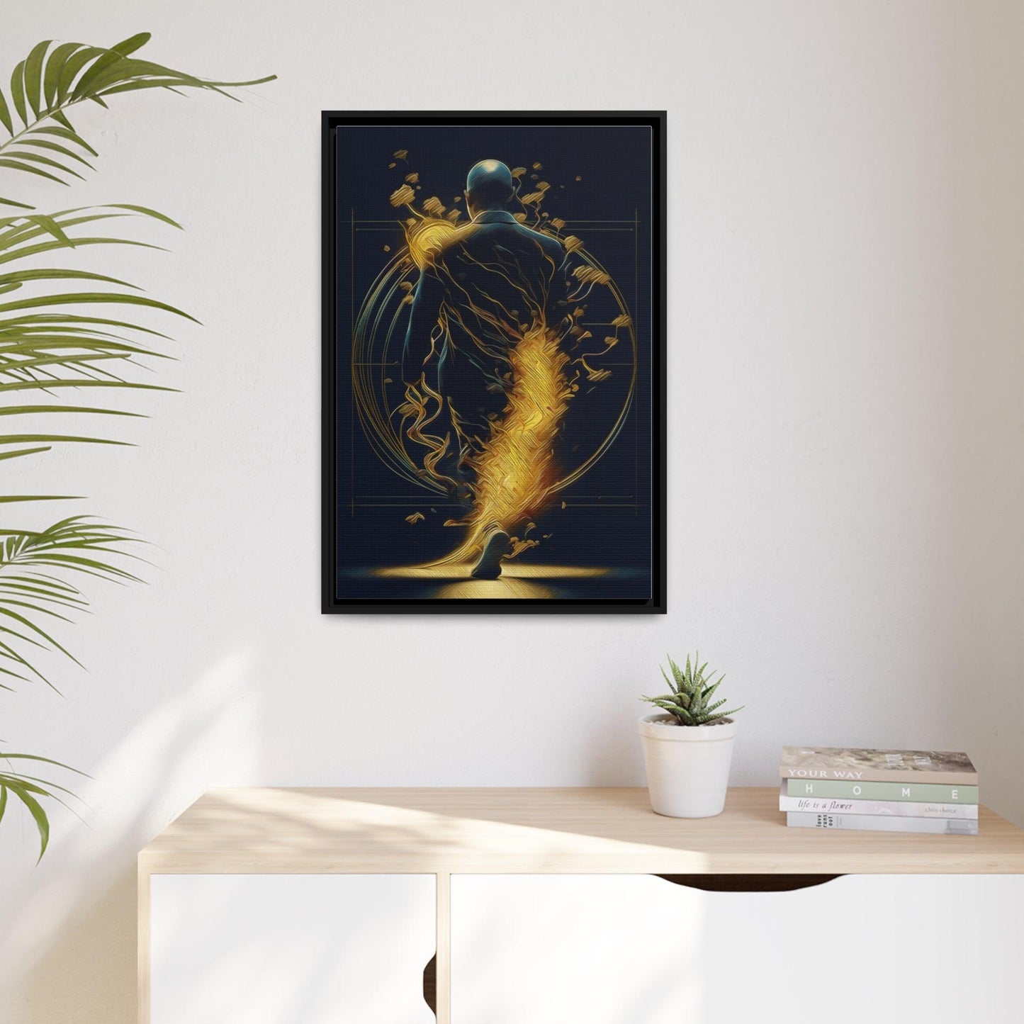 Matte Canvas, Black Frame - "Midnight Journey" Collection - Artsquarenft