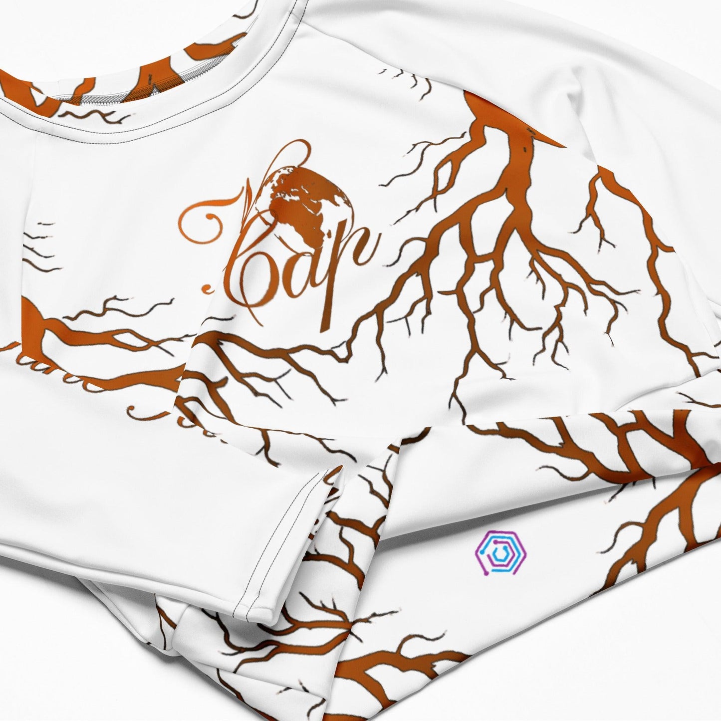 Recycled long-sleeve crop top - Artsquarenft