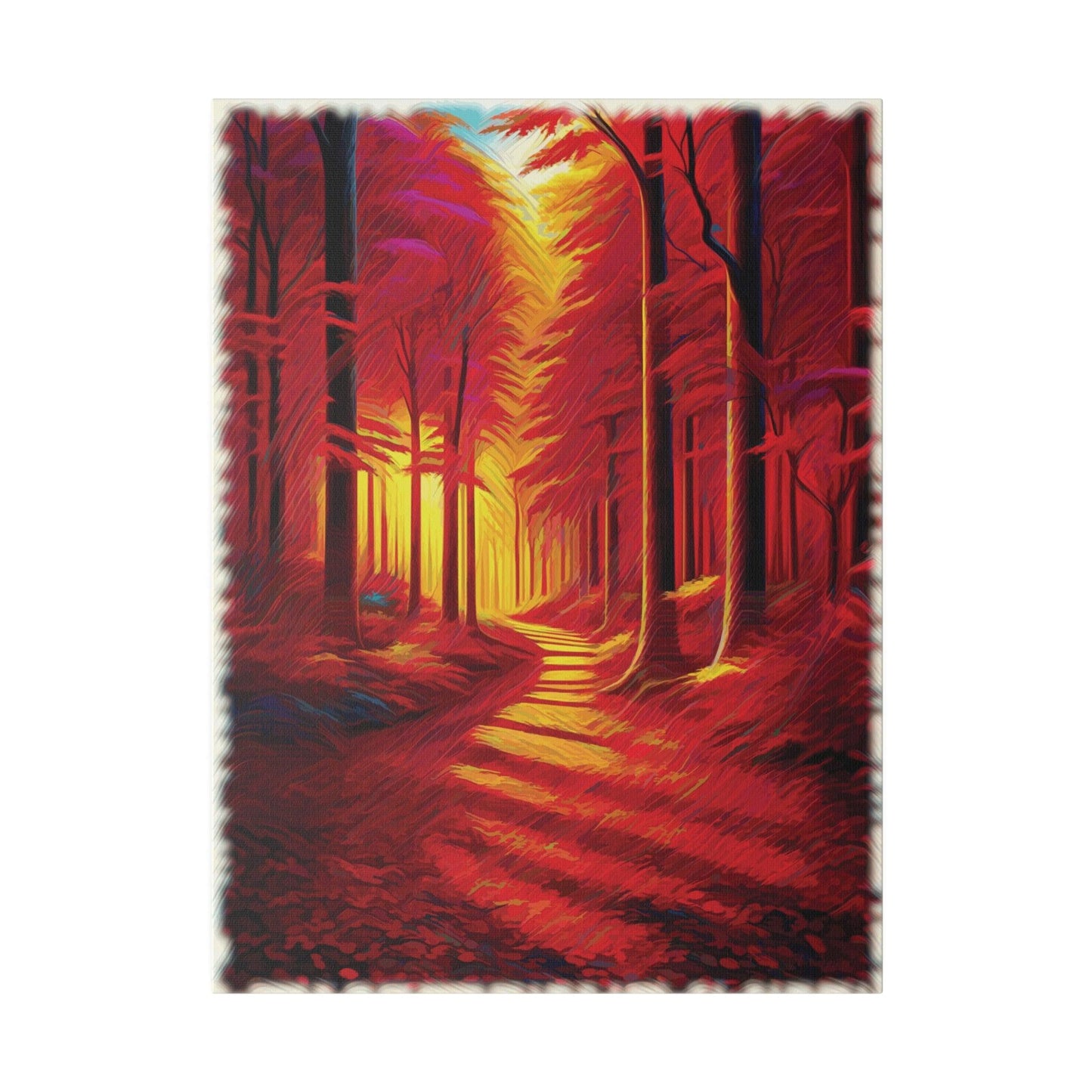 Crimson Pathway - Matte Canvas, Stretched, 0.75" - Artsquarenft