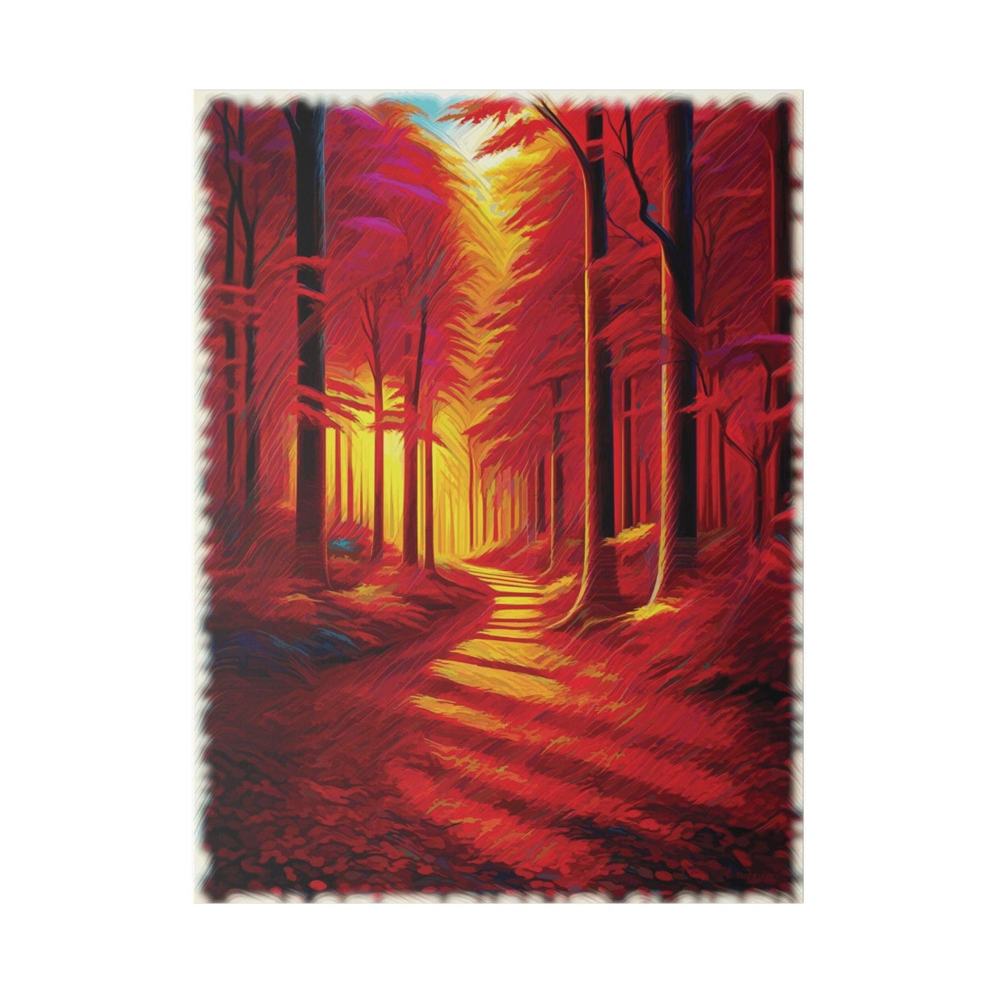 Crimson Pathway - Matte Canvas, Stretched, 0.75" - Artsquarenft