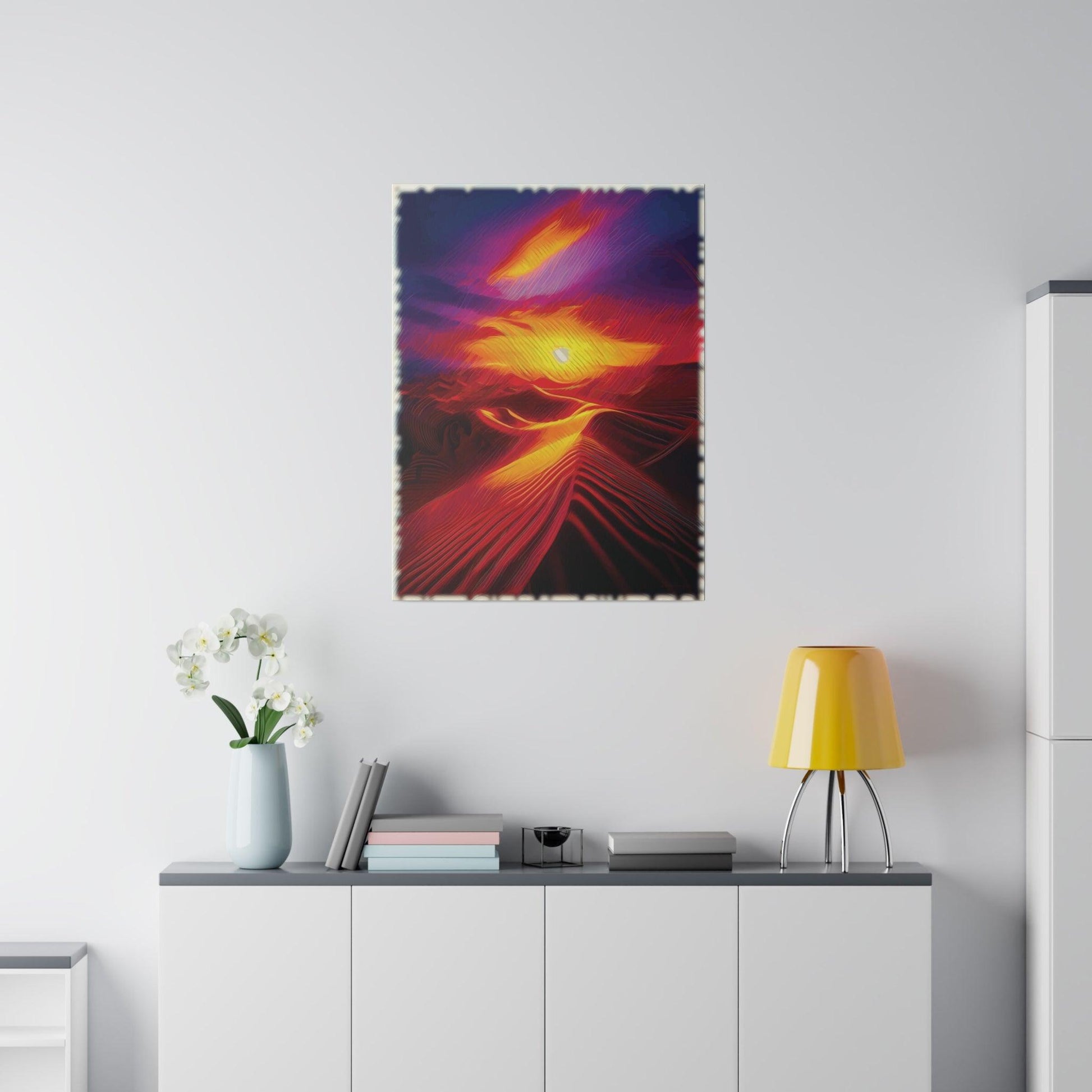 Eternal Dunes of Fire - Matte Canvas, Stretched, 0.75" - Artsquarenft