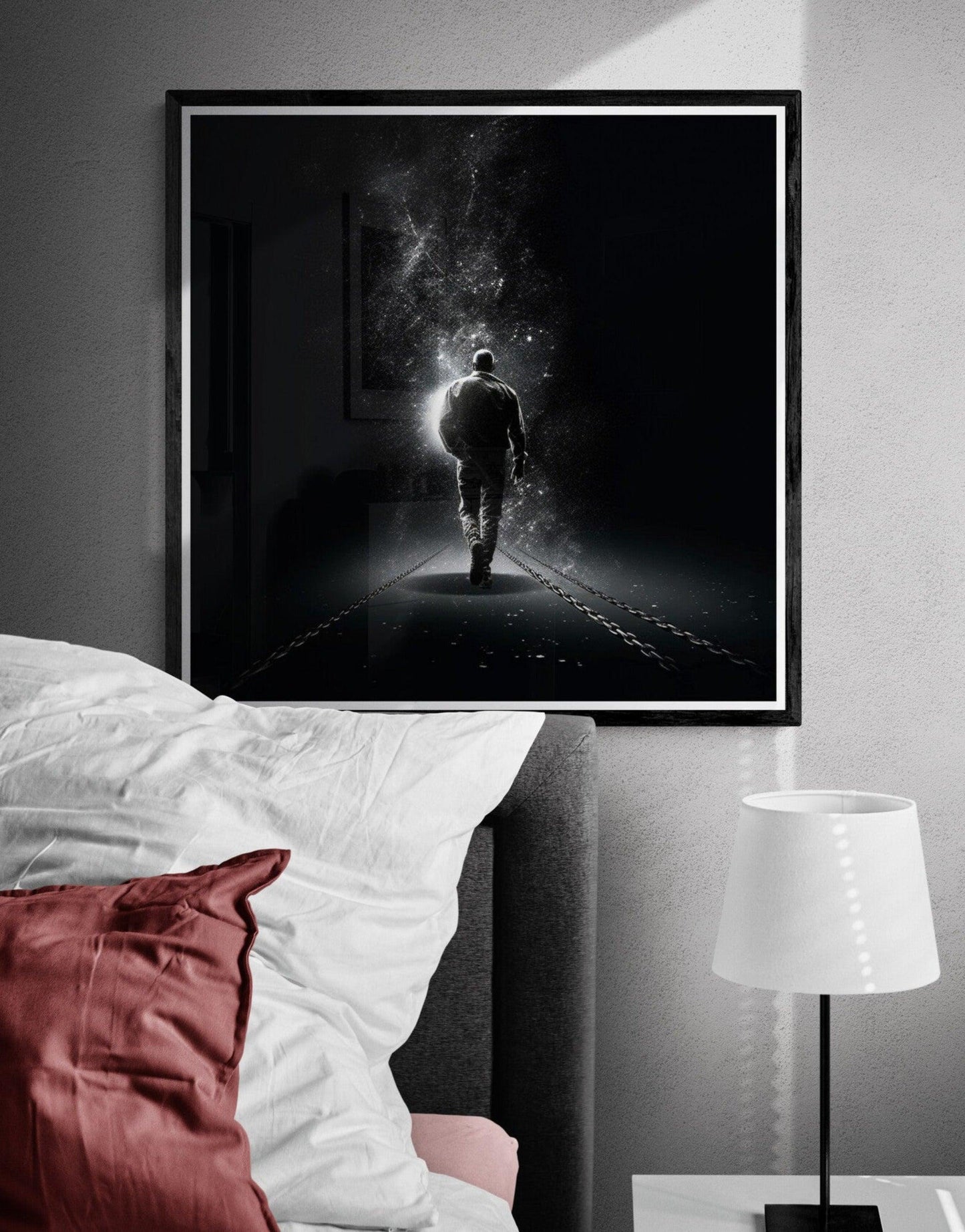 Bed_and_lamp_illuminated_with_natural_ligh