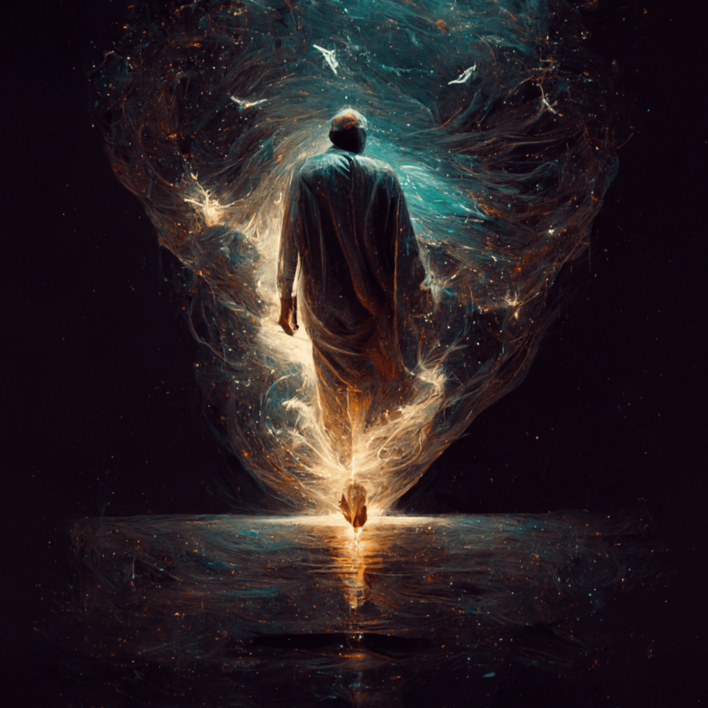 The latest work in the collection, "Midnight Journey," represents the transformation from light and darkness to the force of rebirth. This artwork is available in a limited edition of only 10 pieces, with an immediate download file size of 12288 x 12288, 300 dpi png, 104*104 cm!,