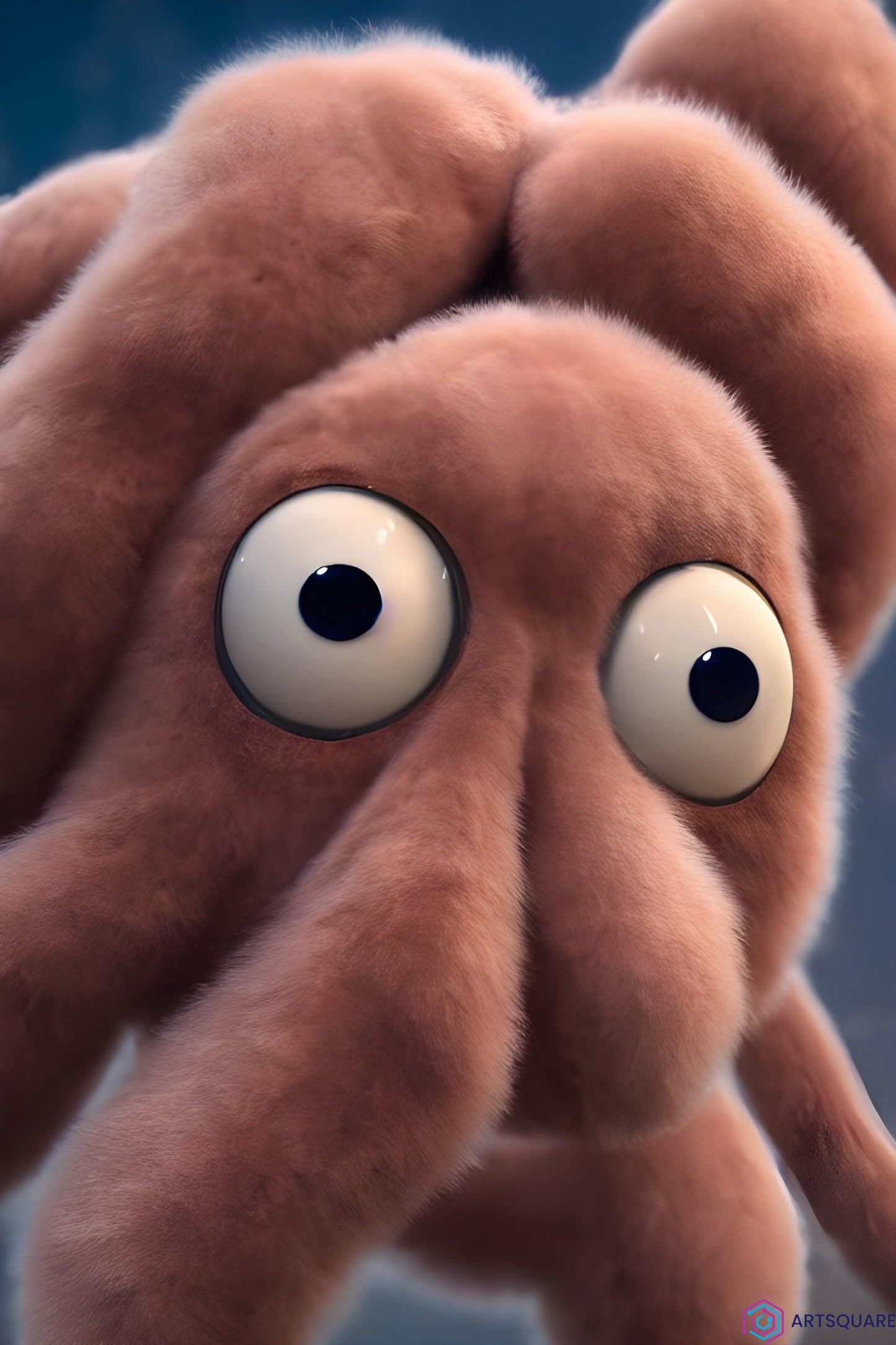 A tender and sweet pink octopus, with a curious and affectionate look. This digital image will make your screen romantic and delicate. This image is part of a limited collection of only 500 copies, each with a unique serial number ranging from 001 to 500.