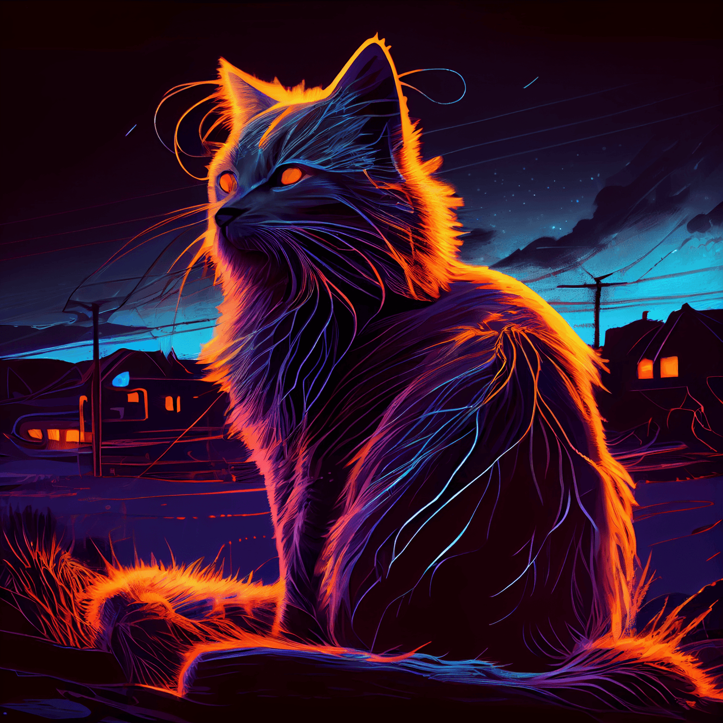 Soft Light Cat Art