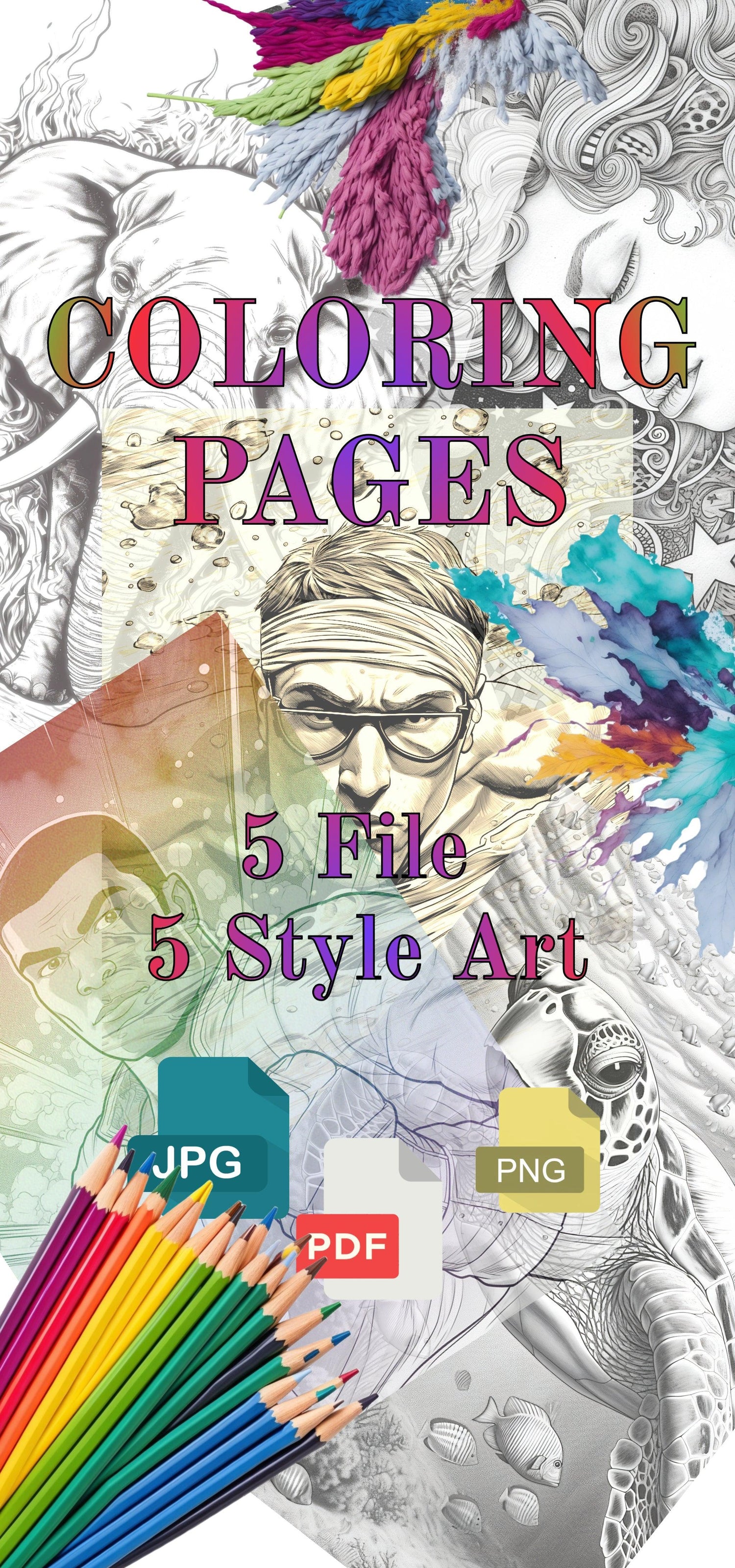 Artistic Coloring Pages - Artsquarenft