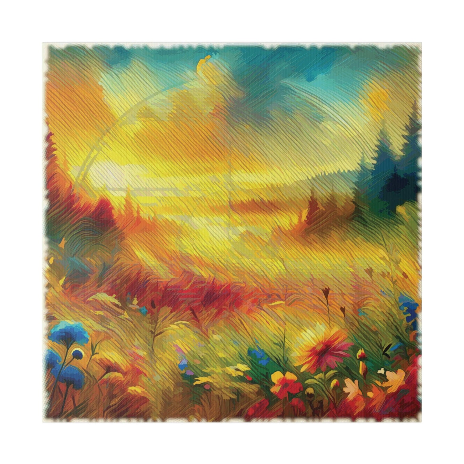 Sunlit Meadow Blossom - Matte Canvas, Stretched, 0.75" - Artsquarenft