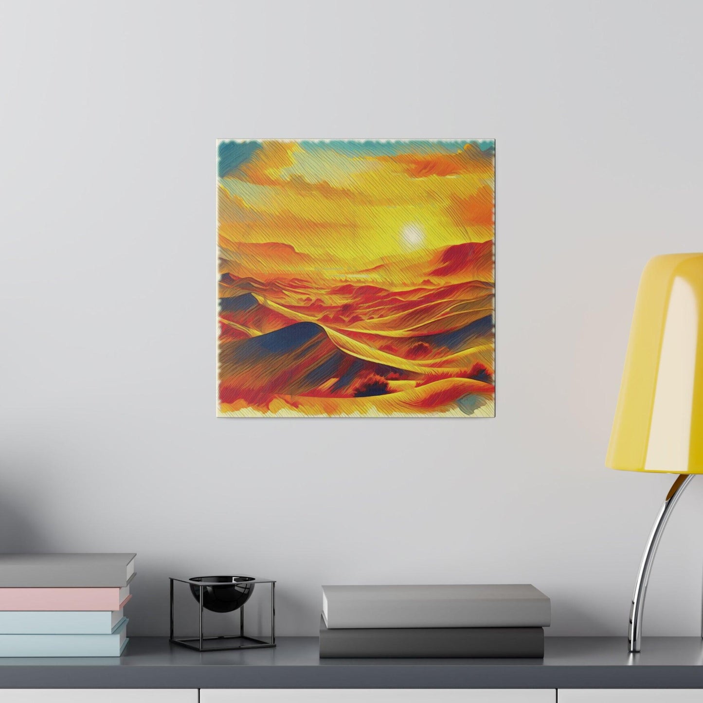 Golden Desert Mirage - Matte Canvas, Stretched, 0.75" - Artsquarenft