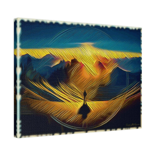 Golden Horizon Reflection - Matte Canvas, Stretched, 0.75 - Artsquarenft