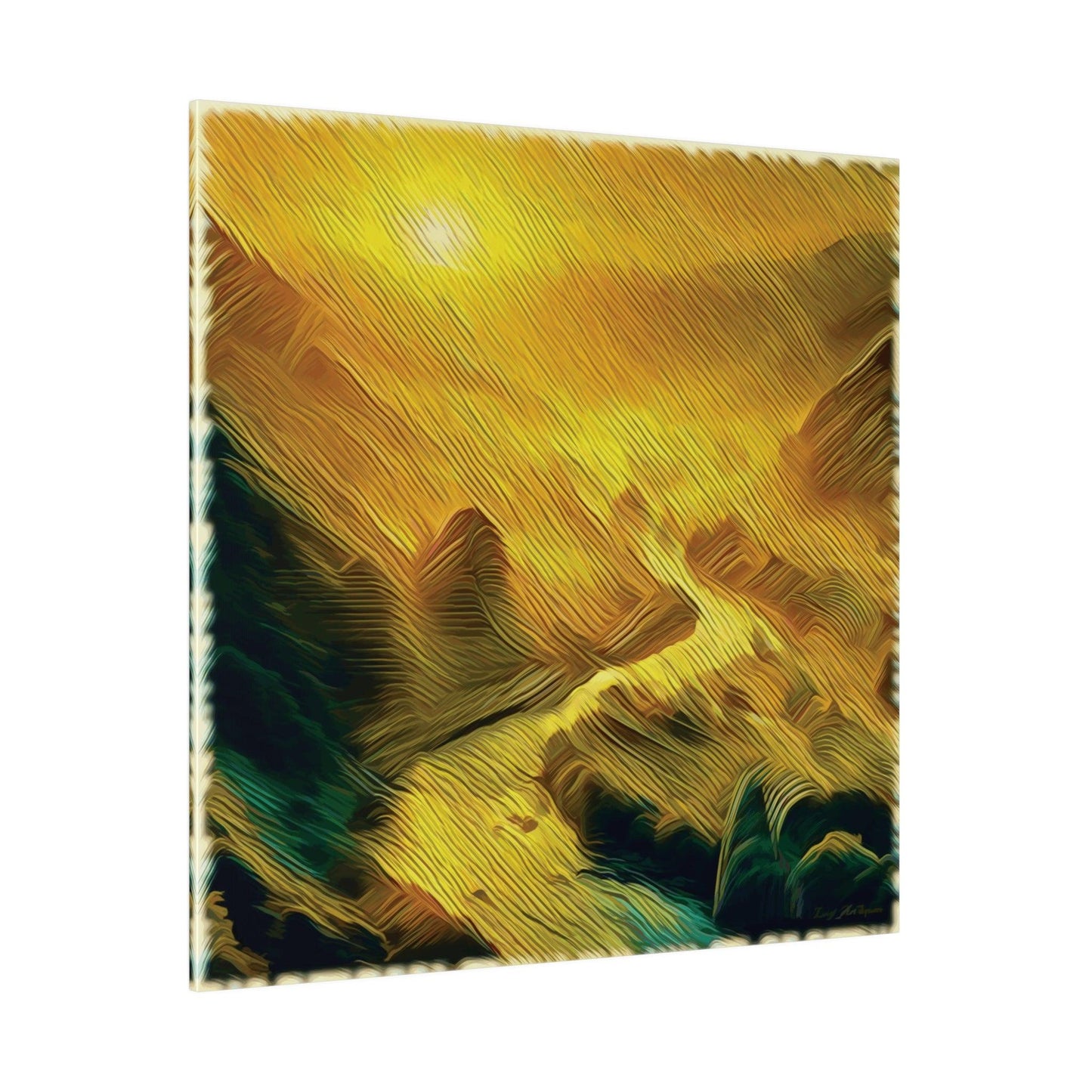 Golden Valley Stream - Matte Canvas, Stretched, 0.75" - Artsquarenft
