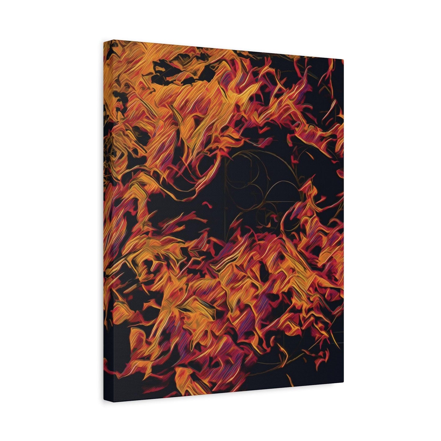 Matte Canvas, Stretched, 1.25" - Fire - Transforming Blaze" - Elements Collection - Artsquarenft