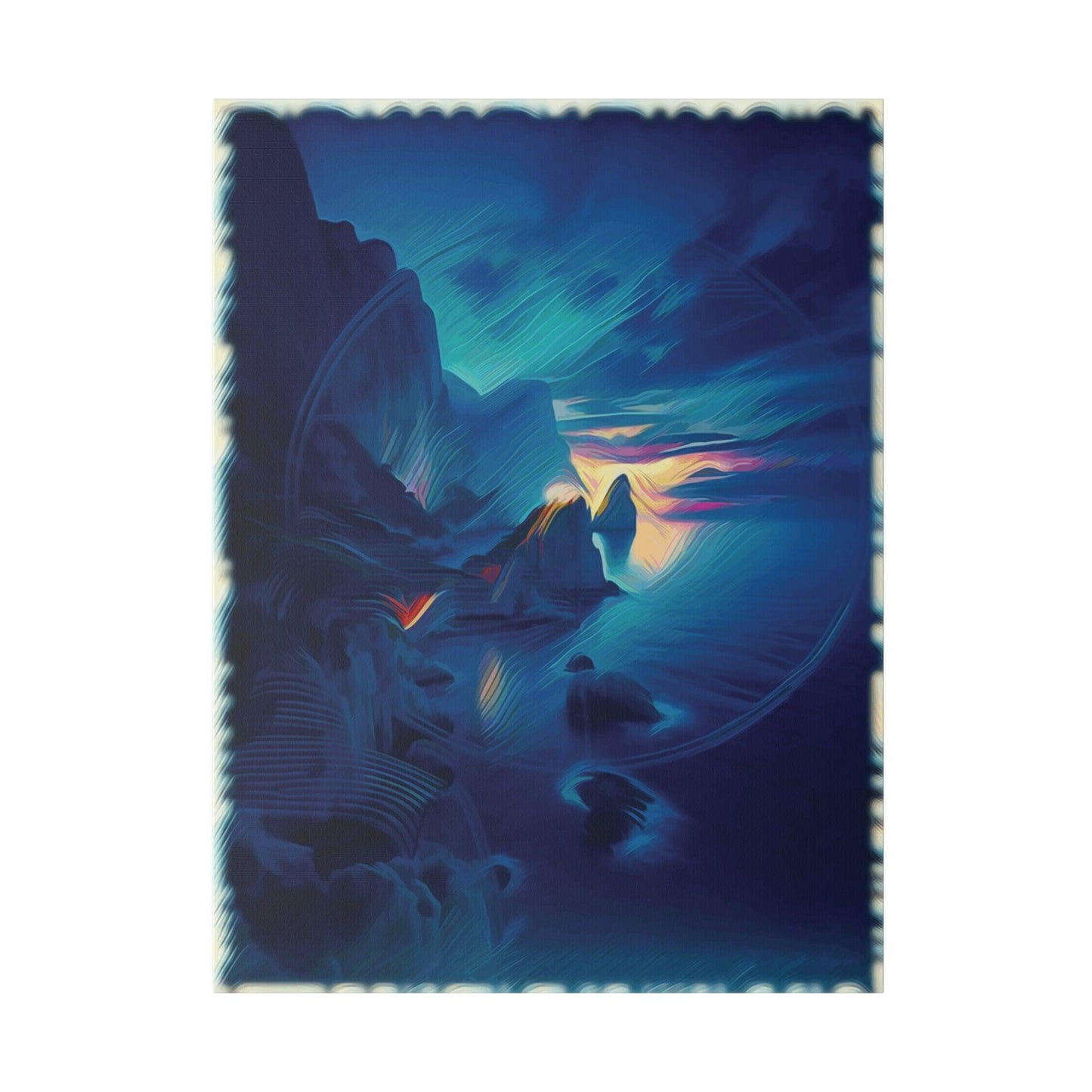 Twilight Coastal Serenity - Matte Canvas, Stretched, 0.75" - Artsquarenft