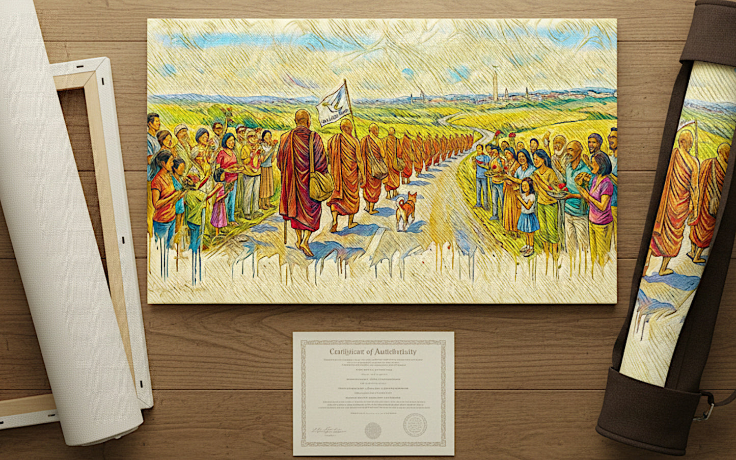 Premium gift packaging The Welcome canvas print with certificate of authenticity ArtSquareNFT