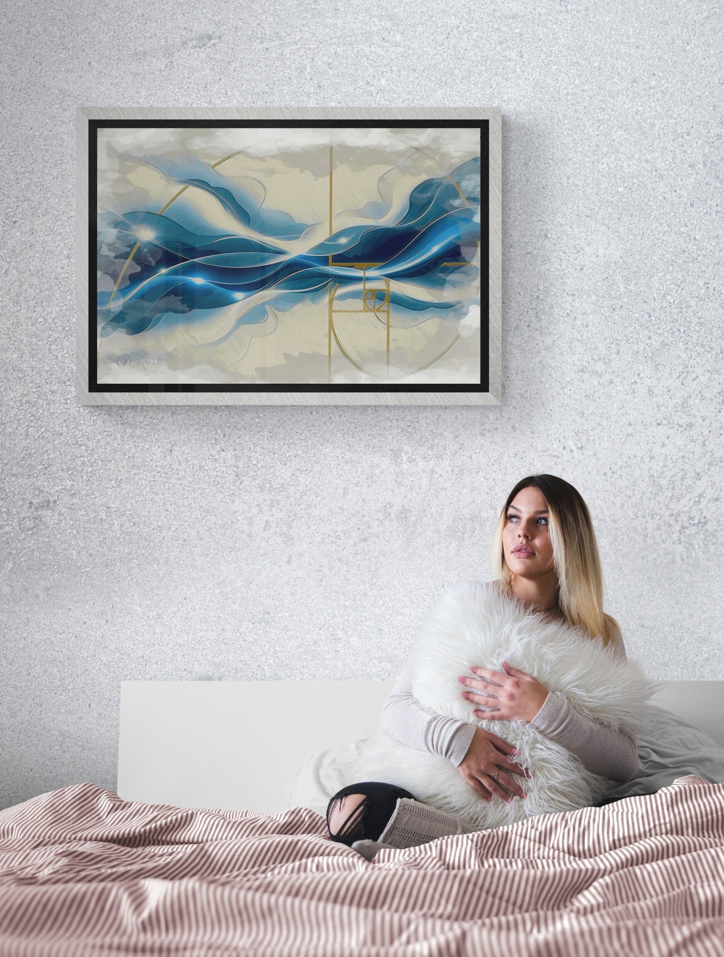 `Intimate Dreams bedroom art lifestyle photo showing scale and relaxing home decor atmosphere` |