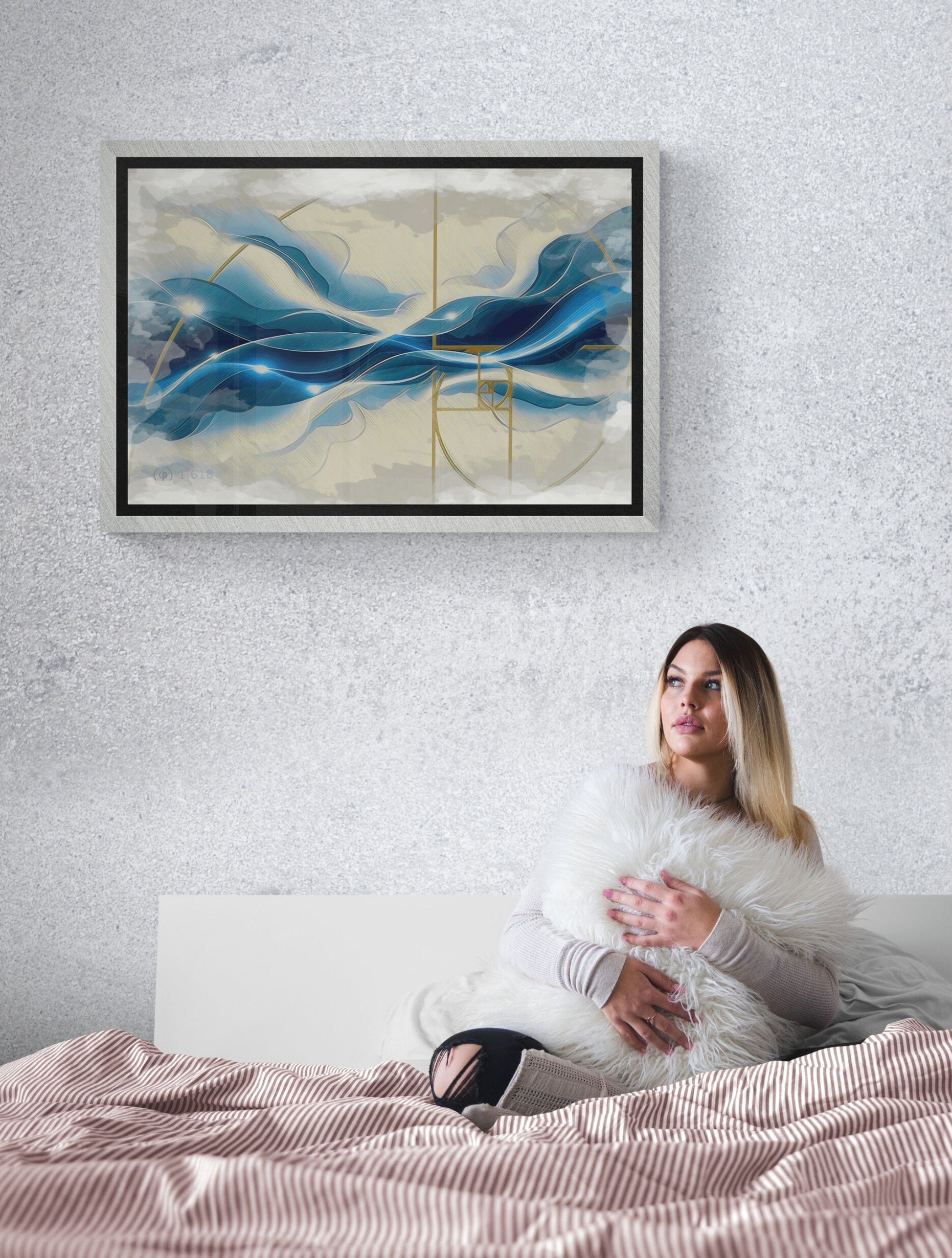 `Intimate Dreams bedroom art lifestyle photo showing scale and relaxing home decor atmosphere` |