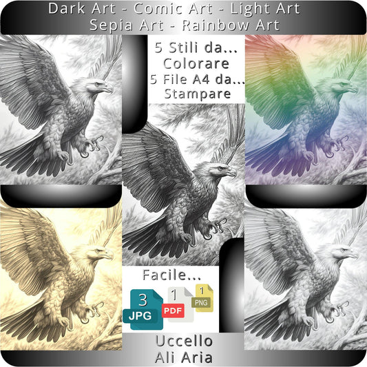 Artistic Coloring Pages - Air Bird - Artsquarenft