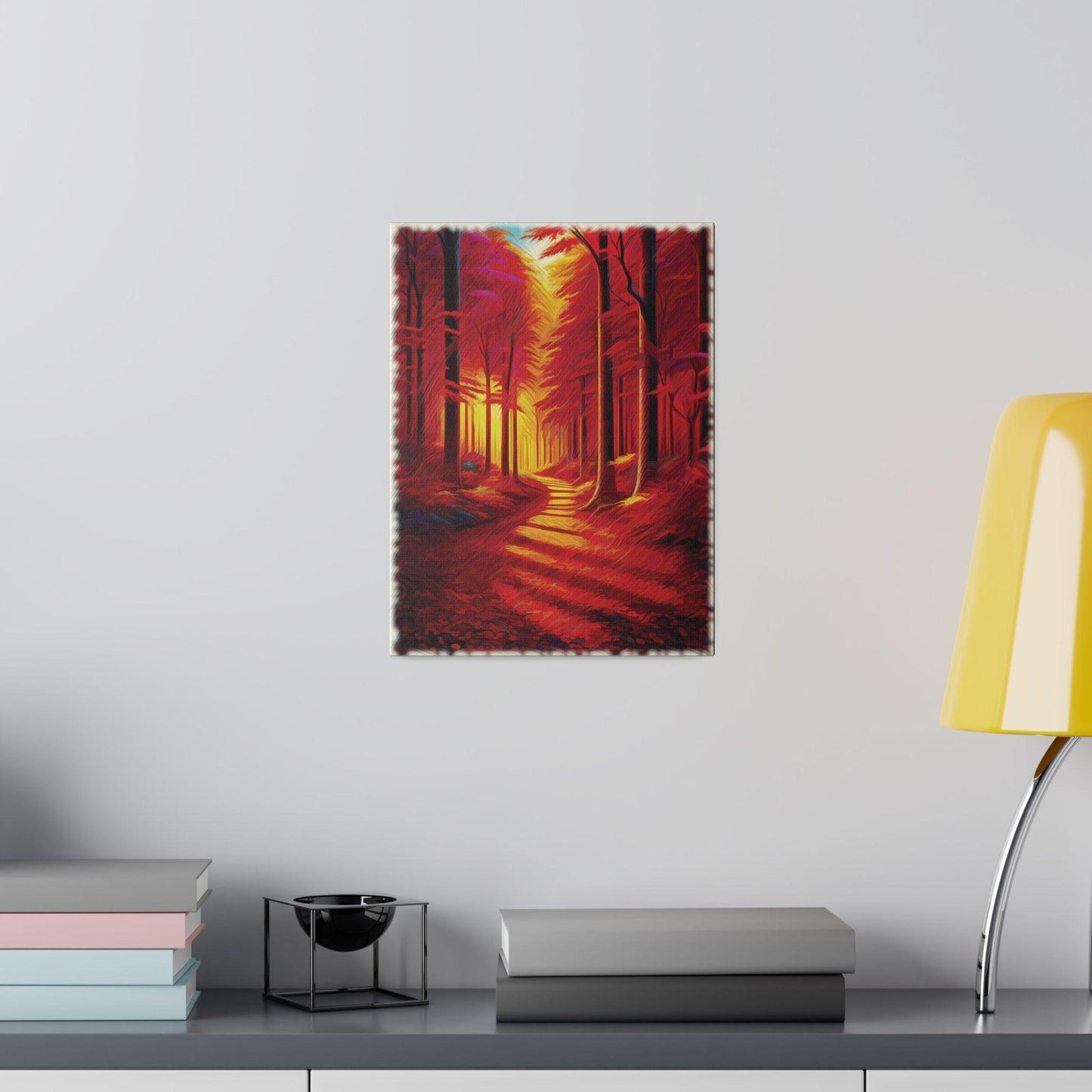 Crimson Pathway - Matte Canvas, Stretched, 0.75" - Artsquarenft