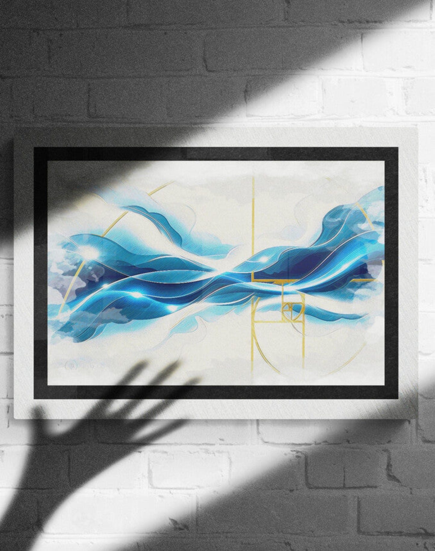 Intimate Dreams canvas print close-up detail showing digital brushstrokes texture golden spiral and luxury finish` |