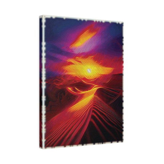 Eternal Dunes of Fire - Matte Canvas, Stretched, 0.75" - Artsquarenft