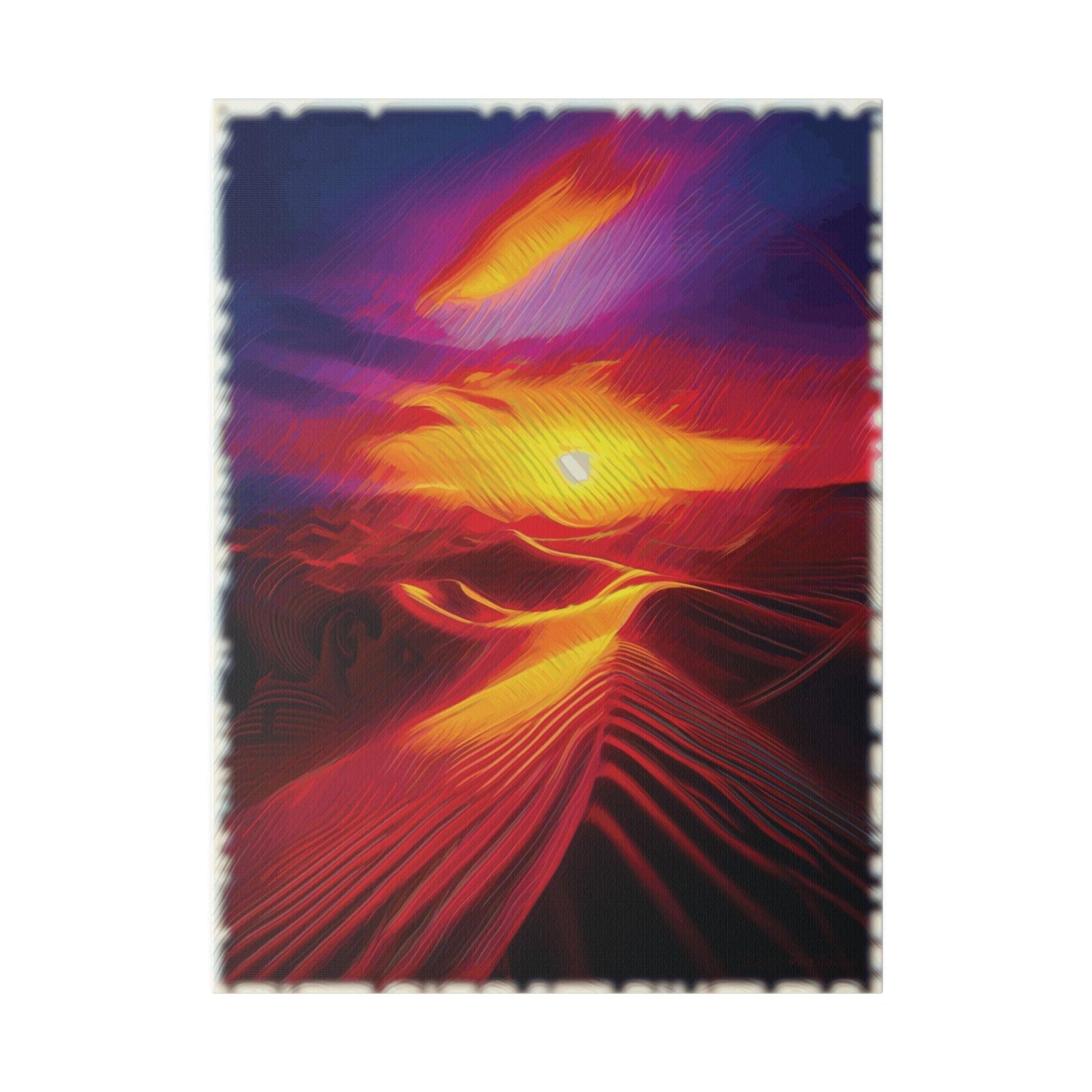 Eternal Dunes of Fire - Matte Canvas, Stretched, 0.75" - Artsquarenft