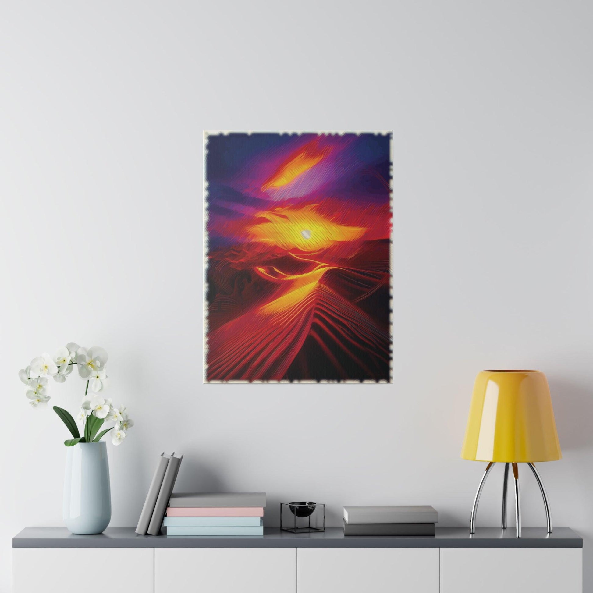 Eternal Dunes of Fire - Matte Canvas, Stretched, 0.75" - Artsquarenft