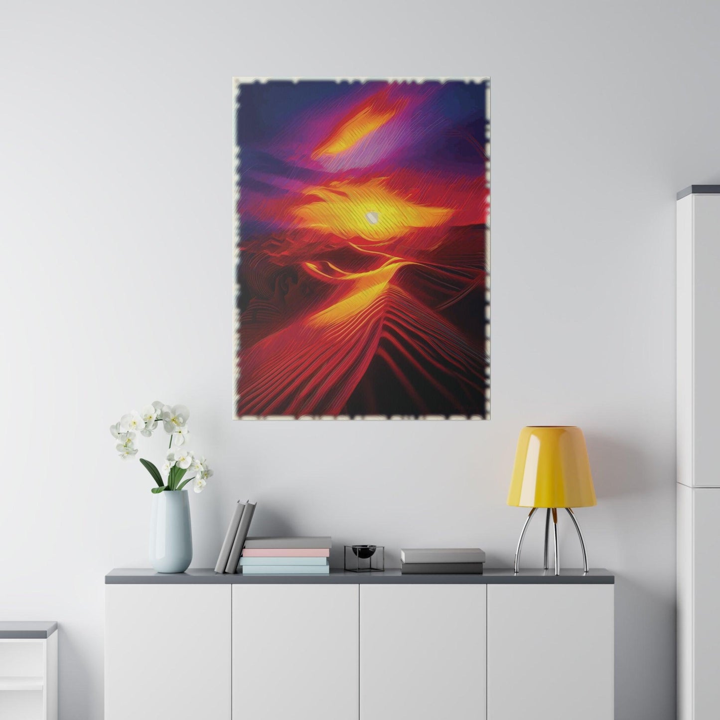 Eternal Dunes of Fire - Matte Canvas, Stretched, 0.75" - Artsquarenft