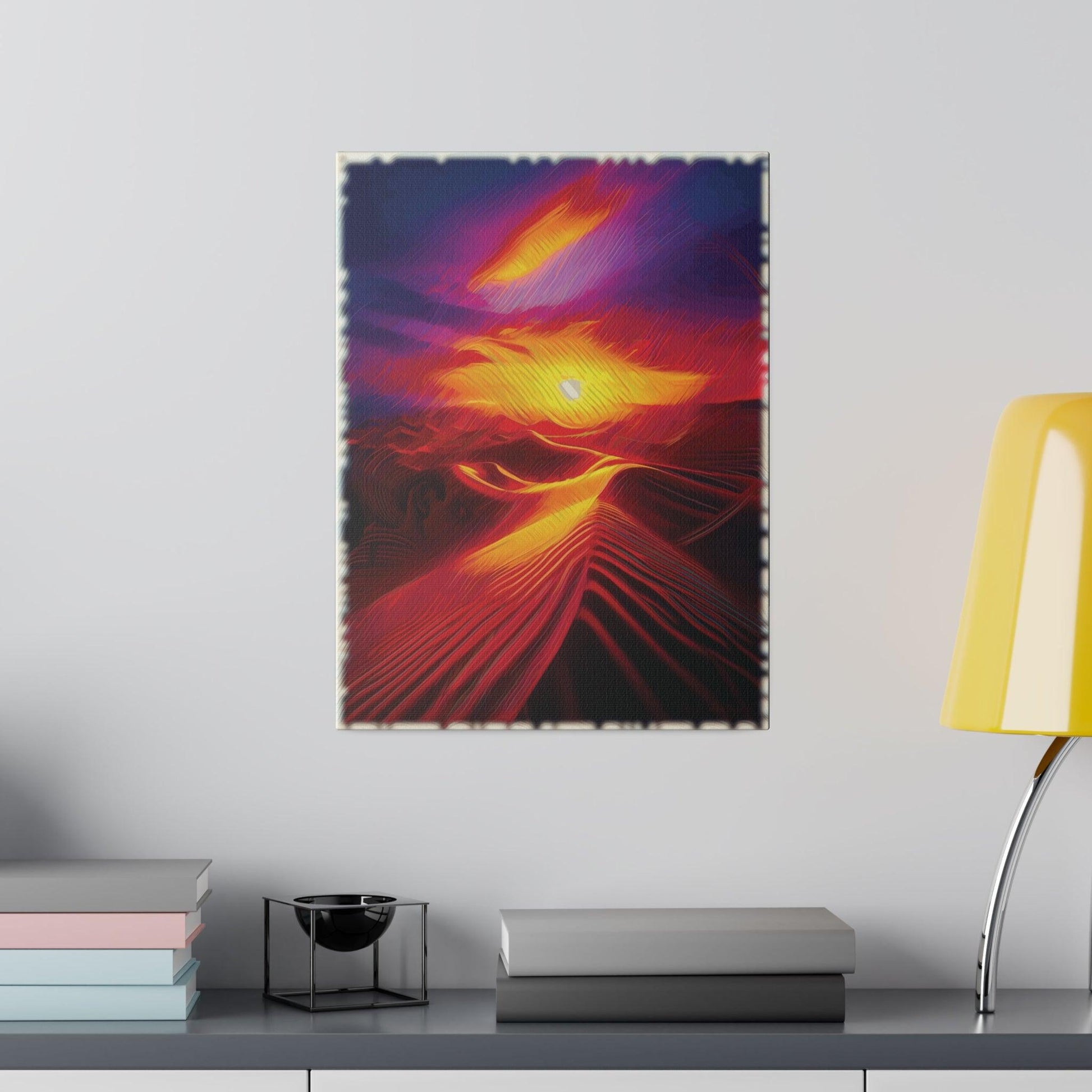 Eternal Dunes of Fire - Matte Canvas, Stretched, 0.75" - Artsquarenft