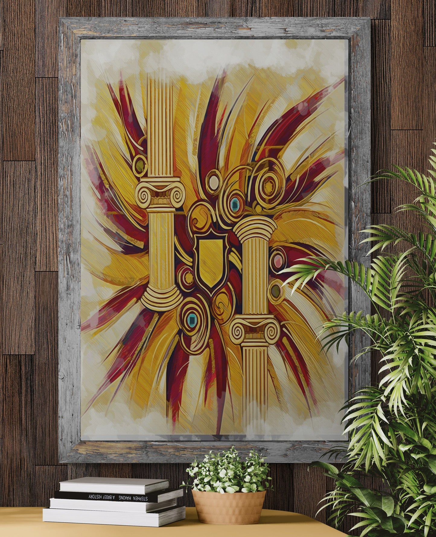 First Impression canvas print close-up detail showing digital brushstrokes texture and luxury finish