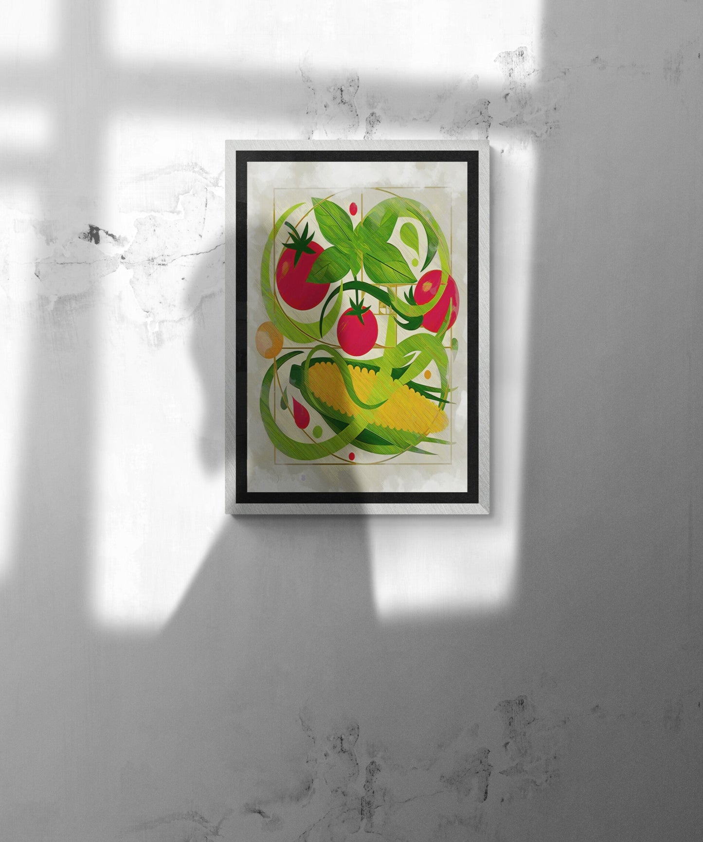 Grandma and grandchild in vintage kitchen admire Herb Garden while cooking family recipe, art celebrating culinary tradition