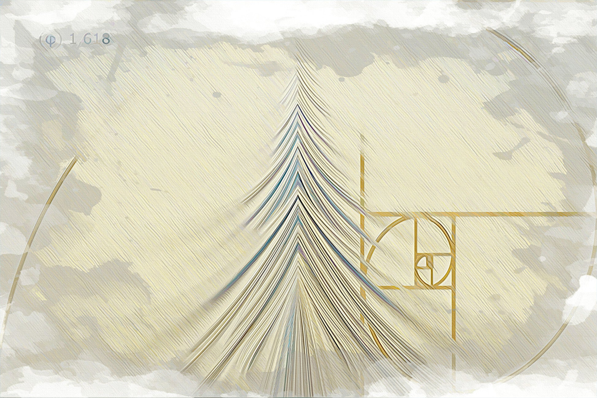 Light Flow dynamic hallway canvas art print - light yellow gray geometric design by Luigi ArtSquare