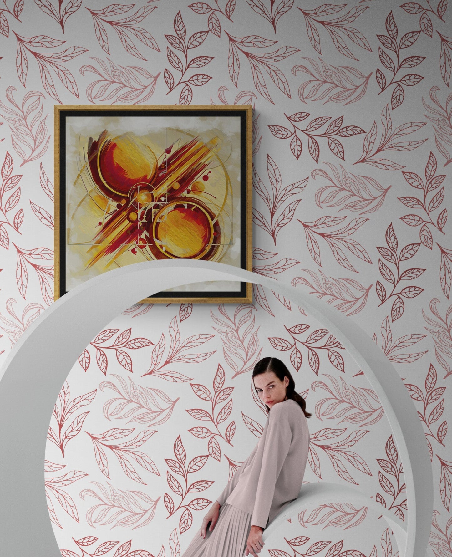 Family in classic kitchen admires Tuscan Warmth while preparing lunch, art celebrating culinary tradition