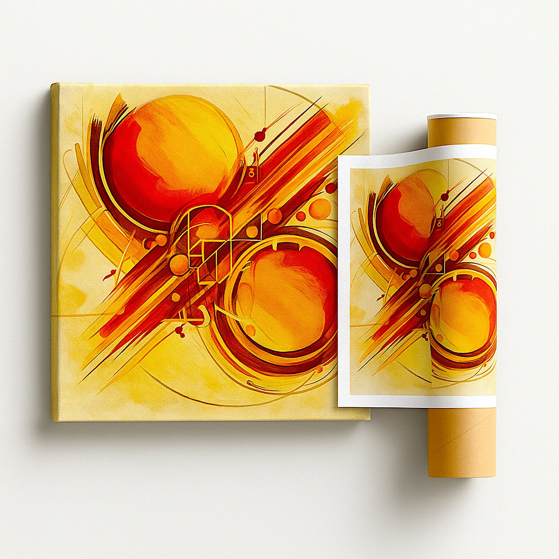 Tuscan Warmth ready for shipping in rigid tube with authenticity certificate and bonus Tuscan recipe by Luigi ArtSquare