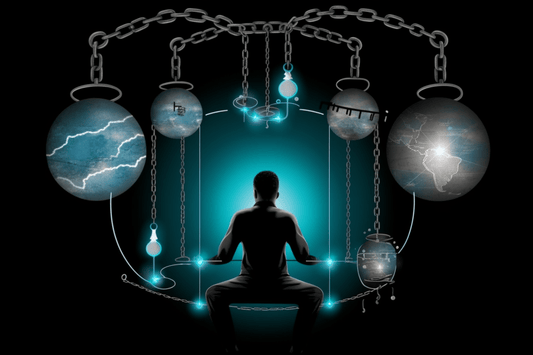 The artwork depicts an individual manipulating intricate mechanisms representing sensations to adjust their path and change the essence of their soul. The artwork is available in a limited edition of only 10 pieces, with an immediate download file size of 10752 x 7168, 300 dpi png. It symbolizes the power of introspection and self-transformation, exactly what is needed for an improved life.